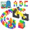 54 Pieces Magnetic Blocks, Magnetic Building Blocks for Toddlers 3+, Montessori Toys, Magnetic Cubes, Preschool STEM Educational Sensory Magnet Toys for Kids Ages 3-5 Year Old Boys and Girls